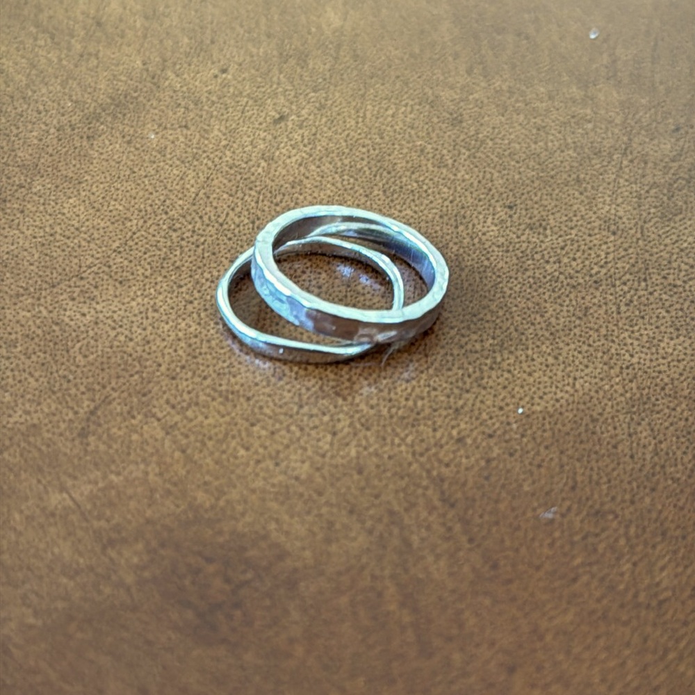 Faux Silver Ring pair